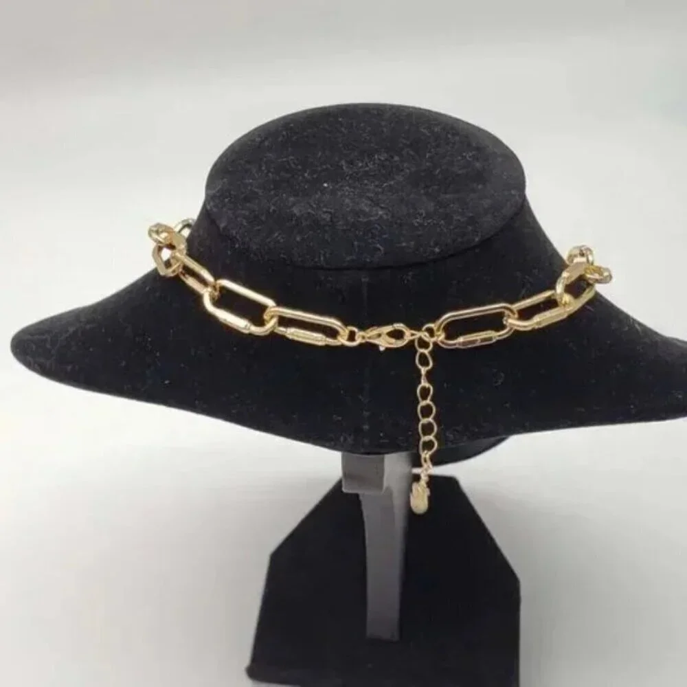 Authentic Louis Vuitton Lock and Key Gold Color with Gold Plated Chain Necklace